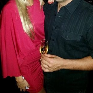 Red cocktail dress by BCBGMaxAzria